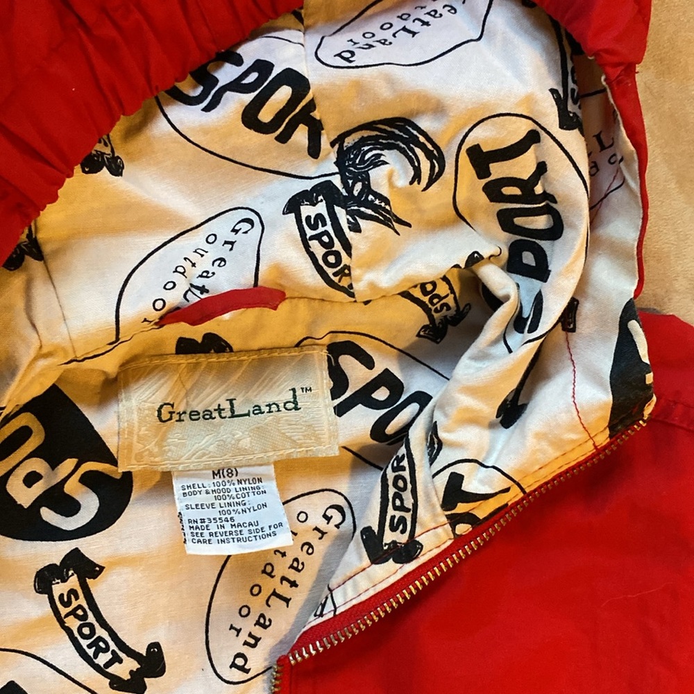 Great Land Outdoor rain jacket. Size 8 - Picture 4 of 9